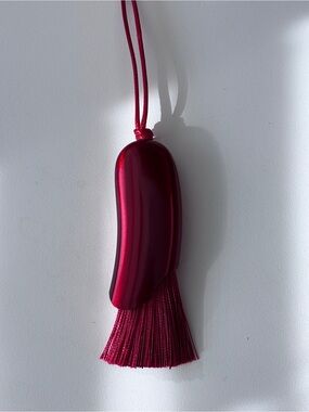 Red Personal Brush Necklace Tassel